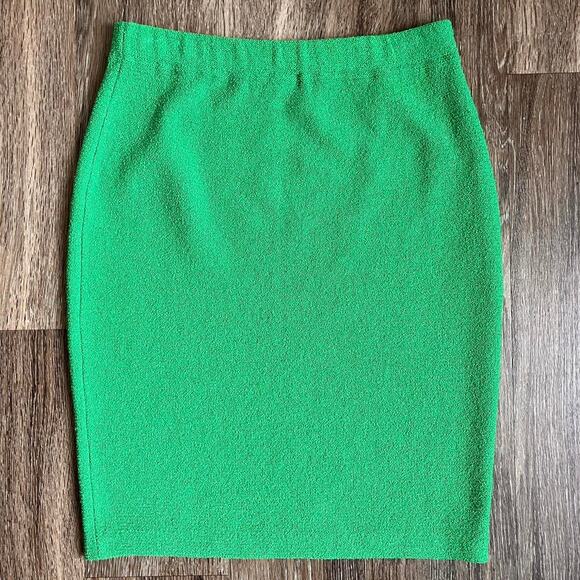 VTG BRIGHT GREEN ST. JOHN KNIT PENCIL SKIRT - Picture 3 of 3
